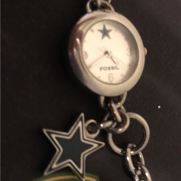 Fossil Dallas Cowboys charm bracelet watch - Picture 1 of 8